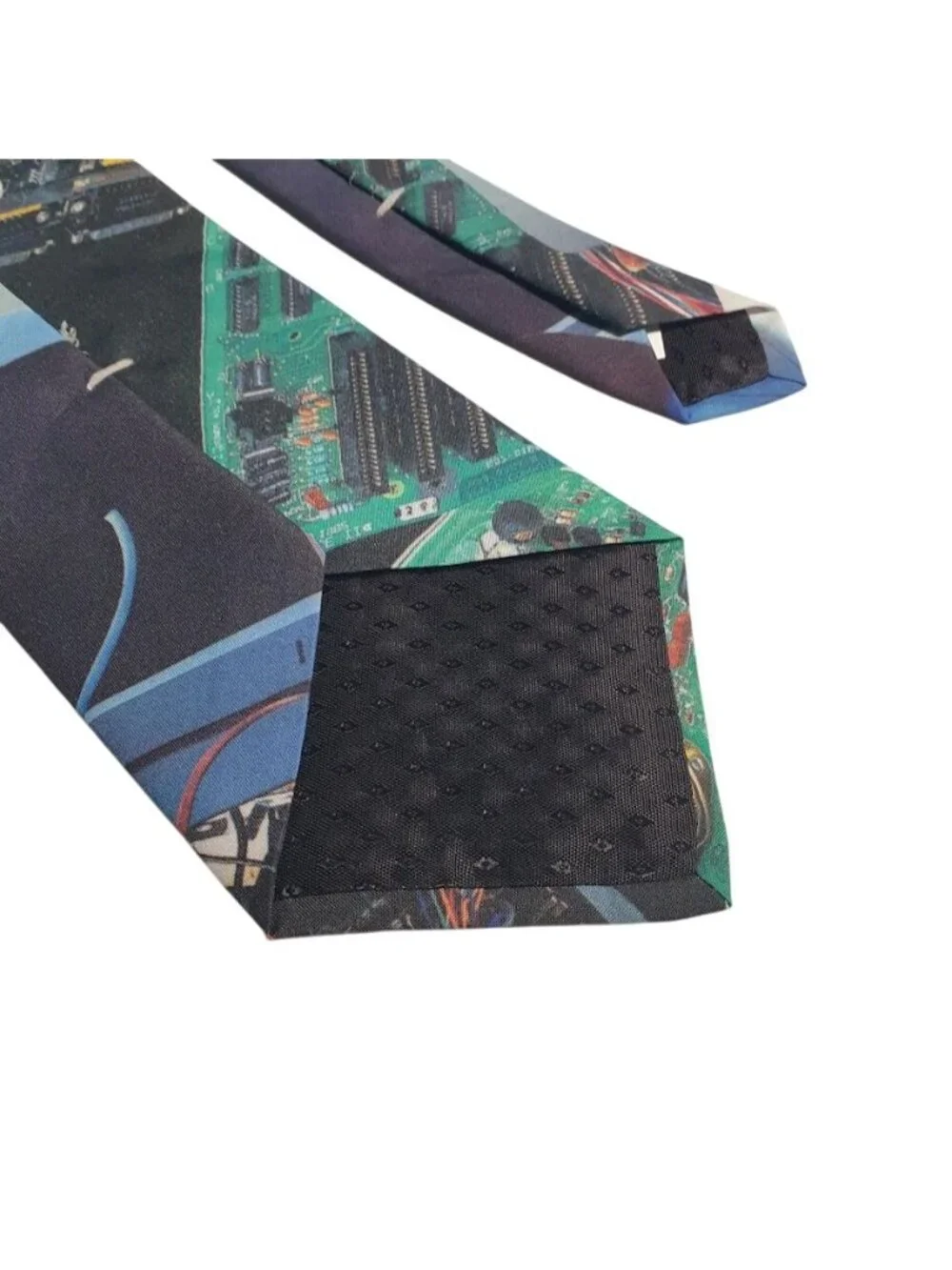 WallyWear Computer Mouse Circuit Board Novelty Necktie Multicolor Rat Graphic